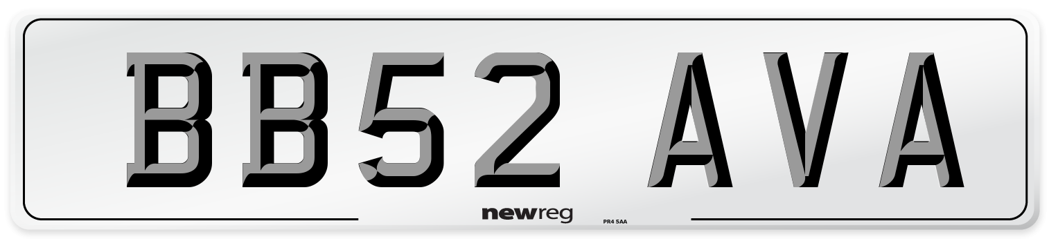 BB52 AVA Number Plate from New Reg